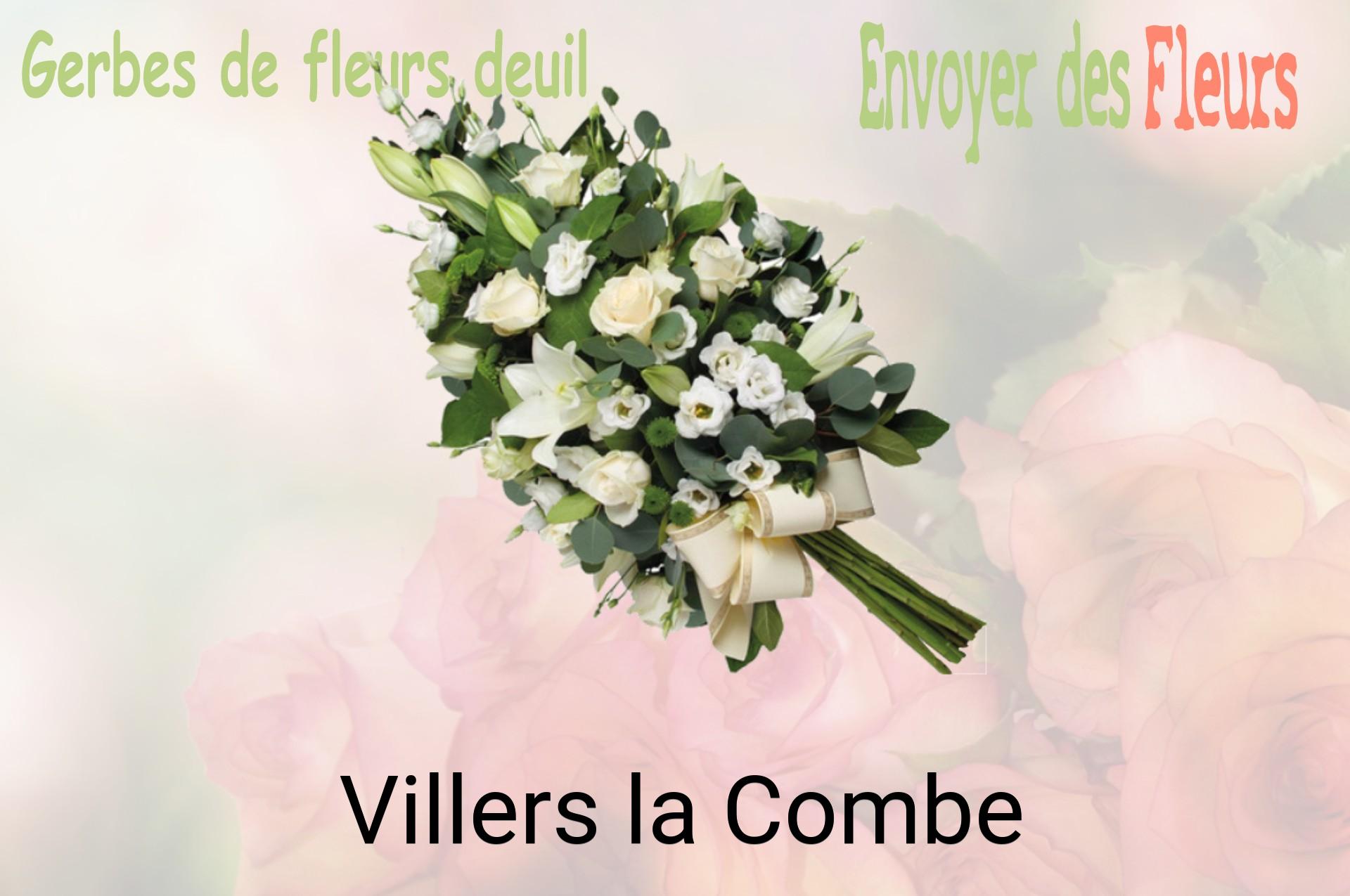 Gerbe de fleurs de deuil livrée à Villers-la-Combe